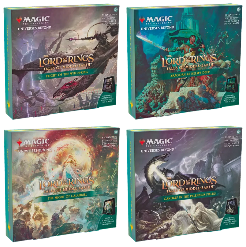 Magic: The Gathering - Lord of the Rings Tales of Middle-Earth Holiday Scene Box (4 Pack) Magic: The Gathering